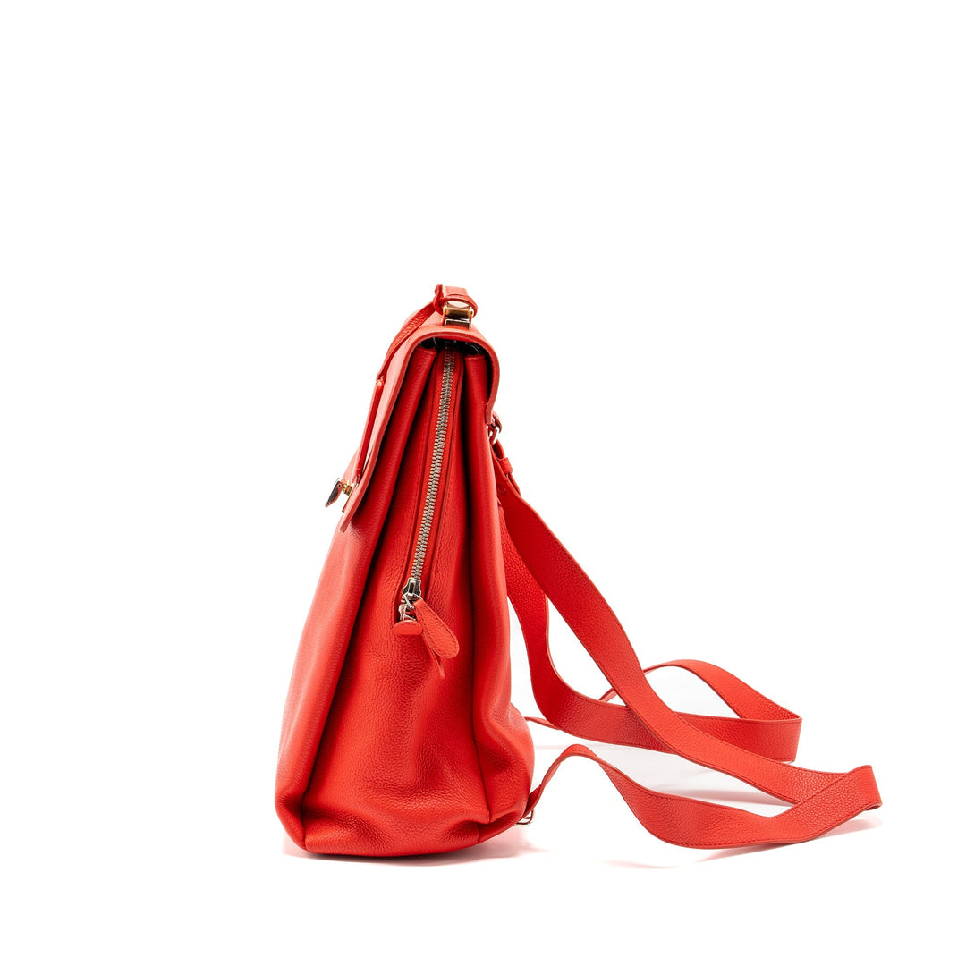 balenciaga backpack calfskin red GHW