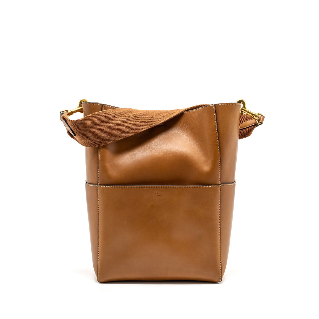 Top Quality Celine Sangle bucket bag leather brown