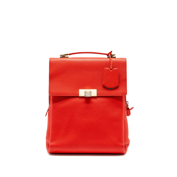 balenciaga backpack calfskin red GHW
