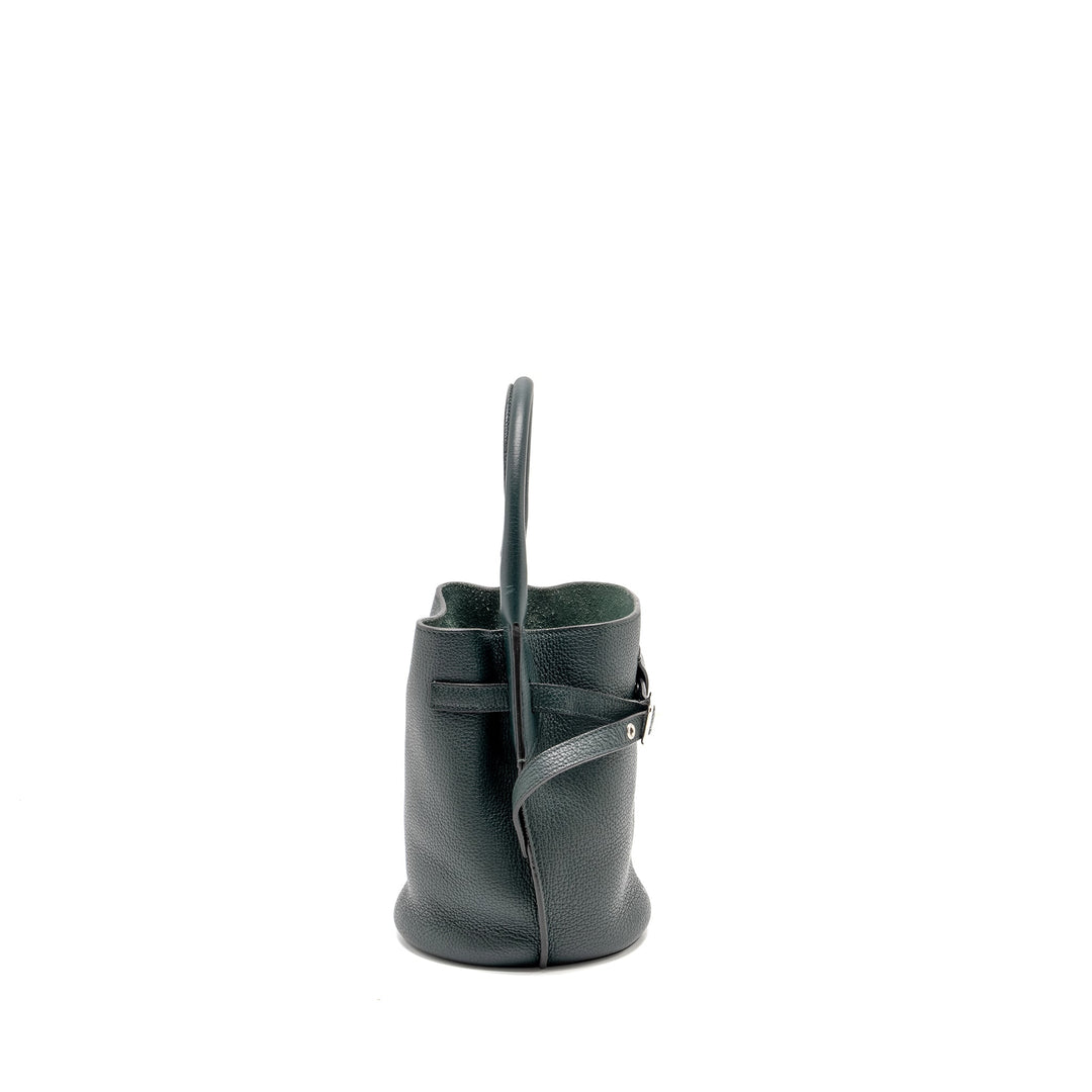 Top Quality Celine Nano Bucket Big Bag Grained Calfskin Dark Green