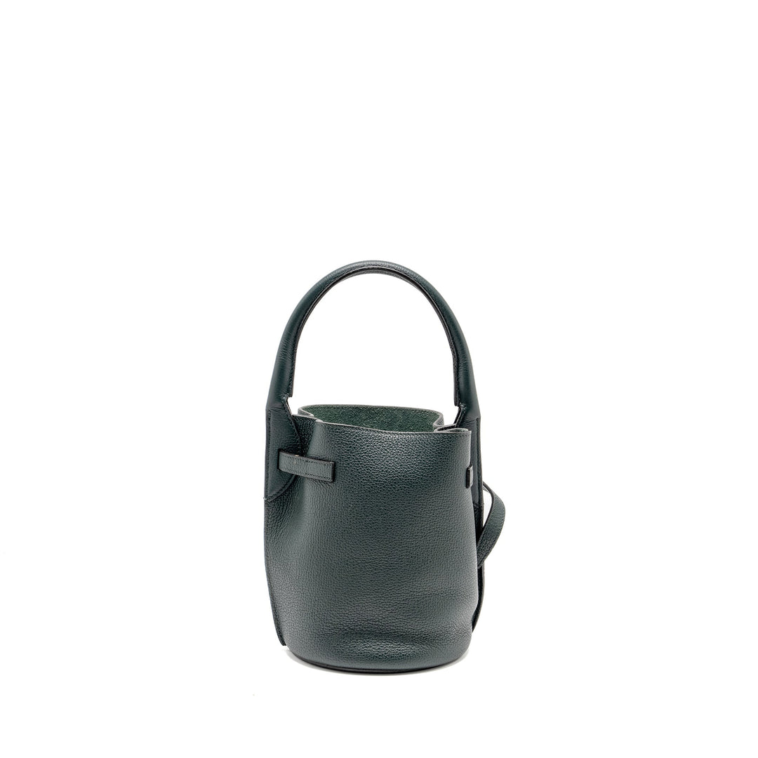 Top Quality Celine Nano Bucket Big Bag Grained Calfskin Dark Green