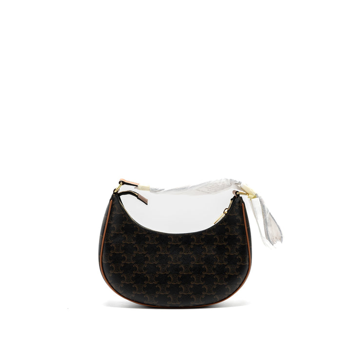 Celine medium Ava TRIOMPHE CANVAS AND CALFSKIN TAN