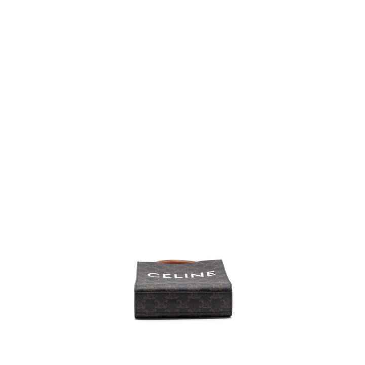 Celine MINI VERTICAL CABAS TRIOMPHE CANVAS BROWN