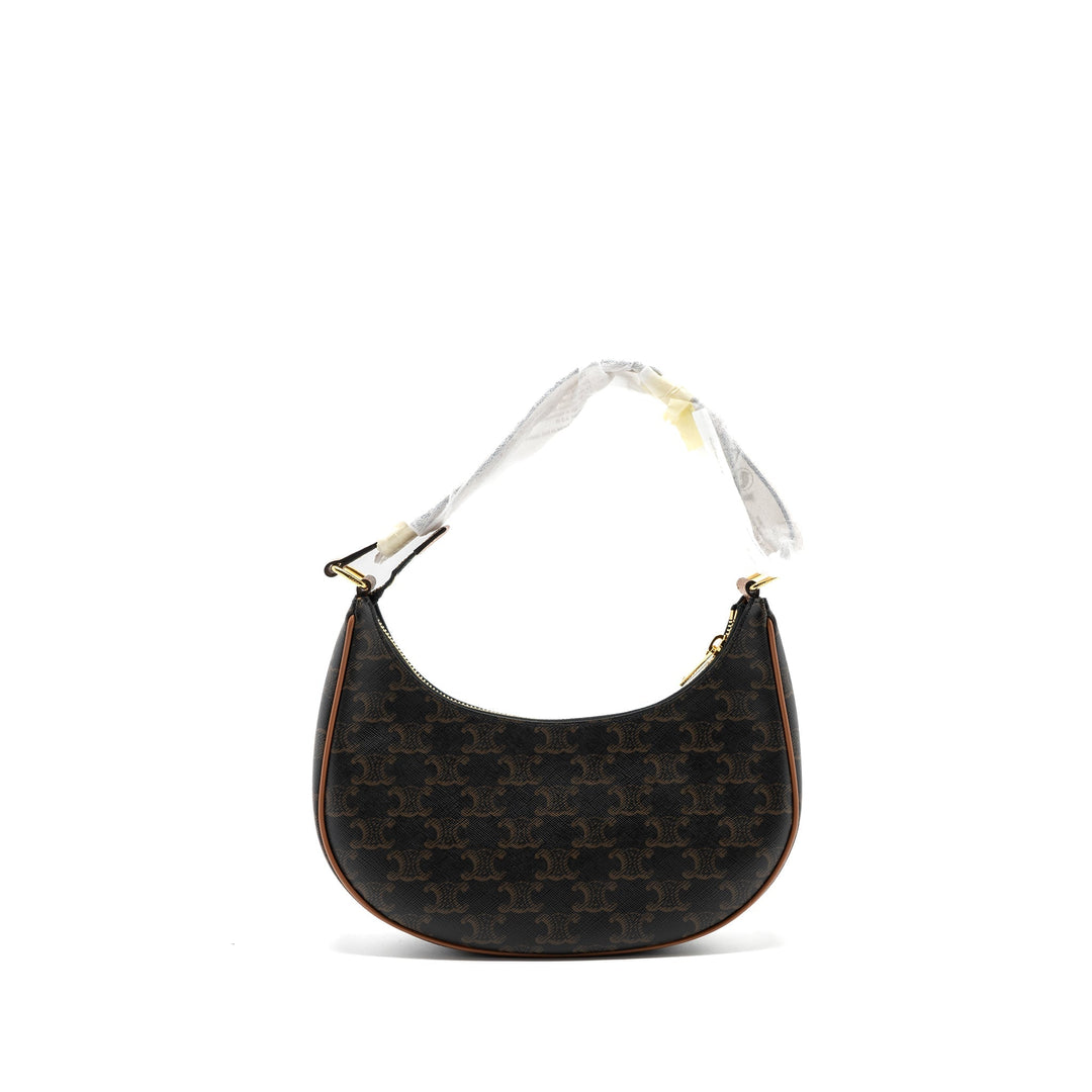 Celine medium Ava TRIOMPHE CANVAS AND CALFSKIN TAN