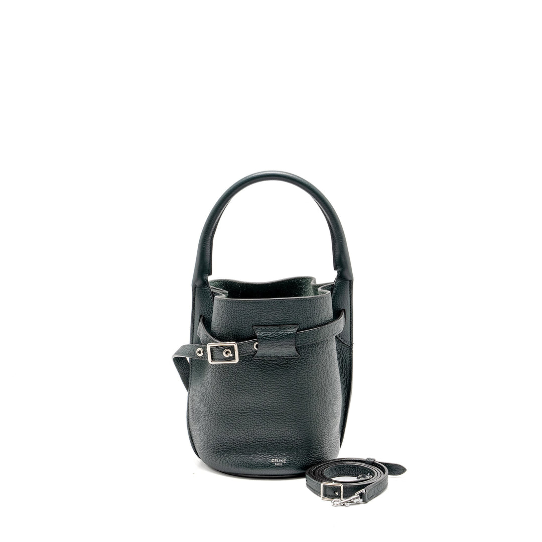 Celine Nano Bucket Big Bag Grained Calfskin Dark Green