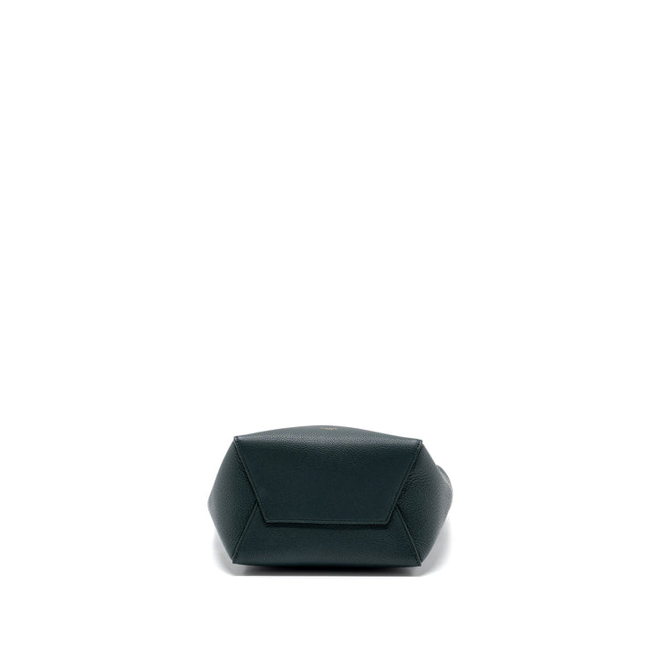 Top Quality Celine SMALL SANGLE BUCKET BAG CALFSKIN DARK GREEN