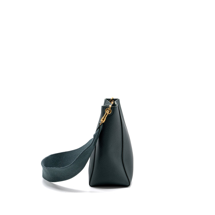 Top Quality Celine SMALL SANGLE BUCKET BAG CALFSKIN DARK GREEN