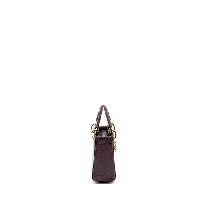 Top quality Dior Mini Lady Top quality Dior Lizard Burgundy
