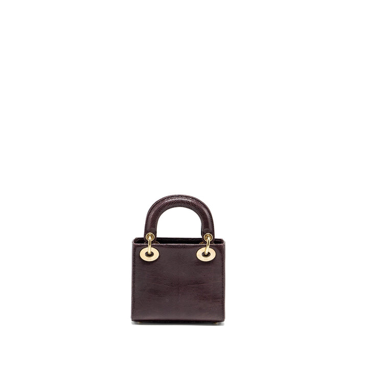Top quality Dior Mini Lady Top quality Dior Lizard Burgundy
