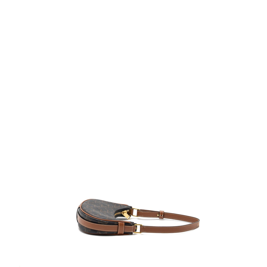 Celine Mini Ava Triomphe Canvas/Calfskin Tan