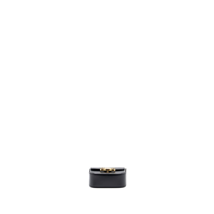 Celine Claude Shiny Calfskin Black