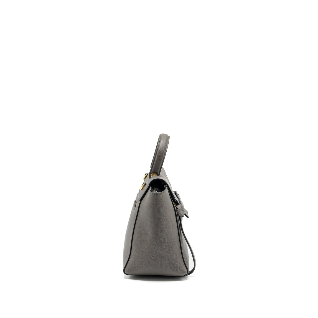 Celine Micro Belt Bag Grained Calfskin Grey