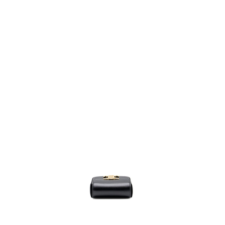 Celine Claude Shiny Calfskin Black