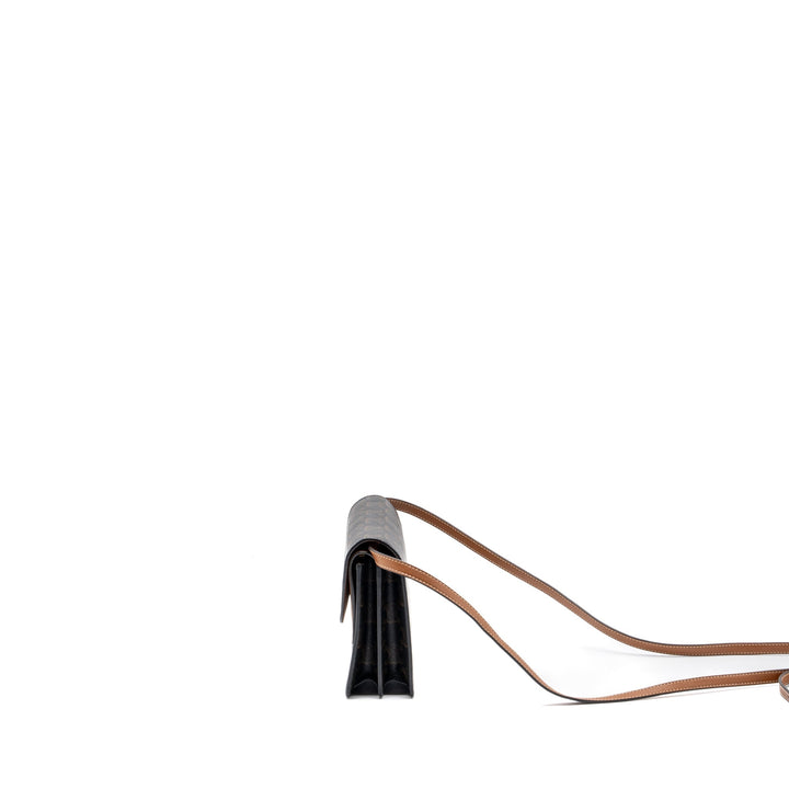 Top Quality Celine Wallet On Strap Triomphe Canvas/Smooth Lambskin Tan