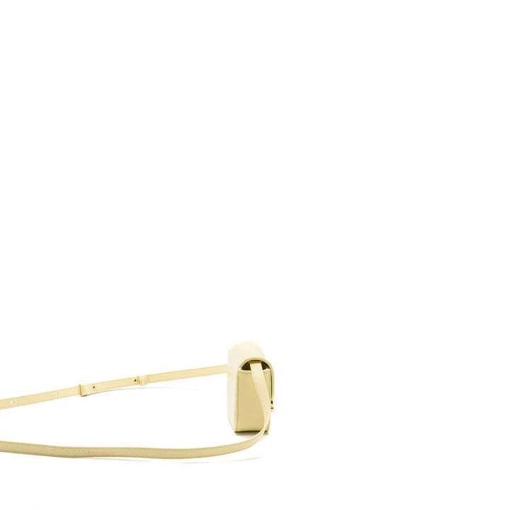 Celine Mini Claude Shiny Calfskin Light Yellow