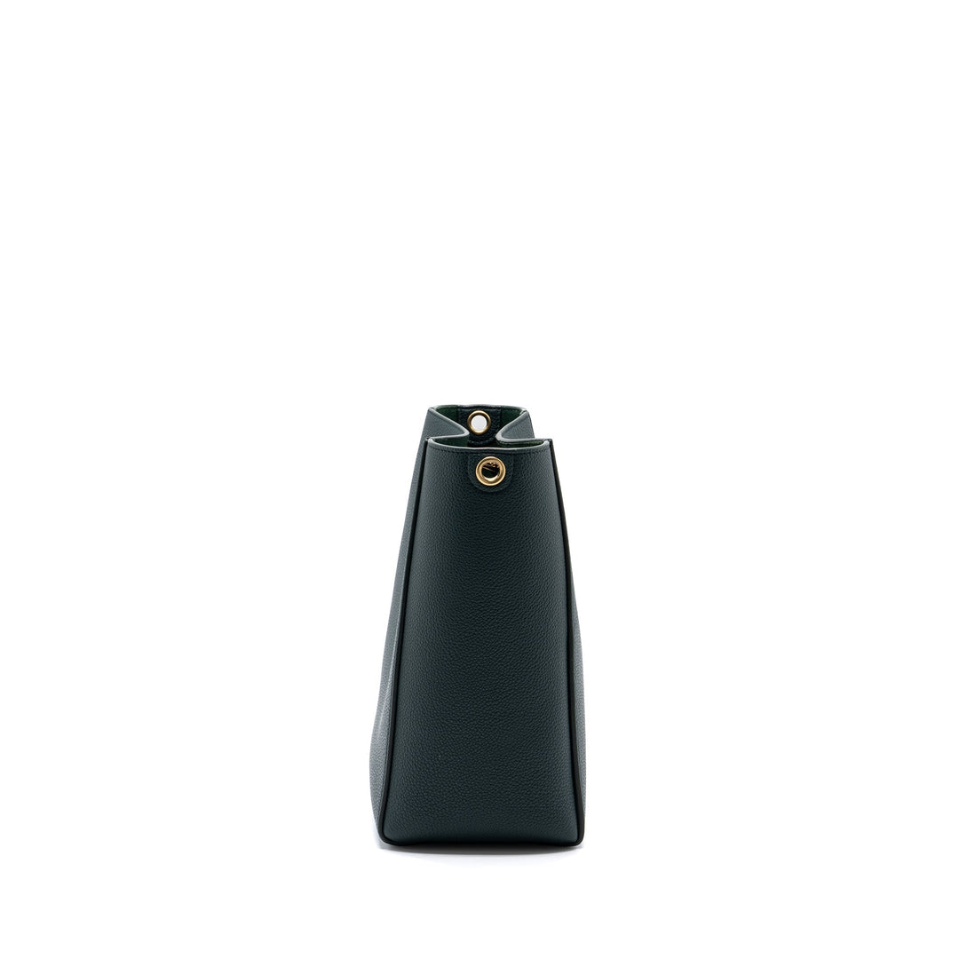 Celine Sangle bucket bag calfskin dark green