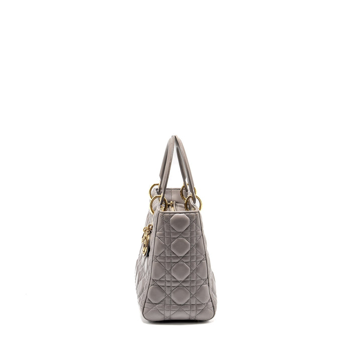 Top quality Dior Medium Lady Top quality Dior Lambskin Grey