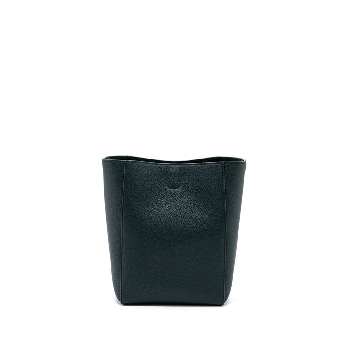 Celine Sangle bucket bag calfskin dark green