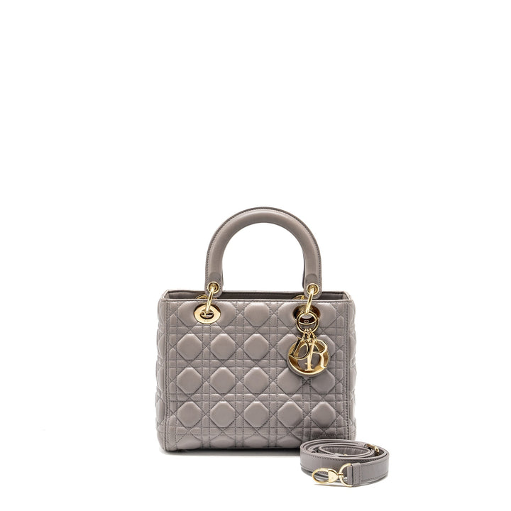 Top quality Dior Medium Lady Top quality Dior Lambskin Grey