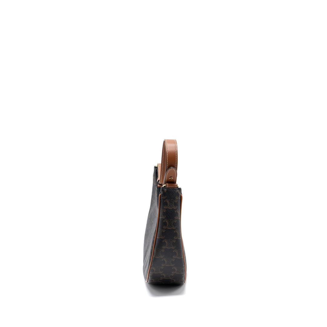 Celine AVA BAG IN TRIOMPHE CANVAS AND CALFSKIN TAN