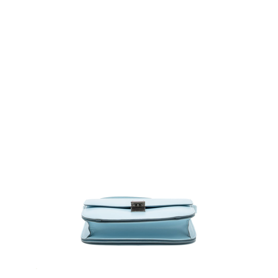 Celine medium classic box bag calfskin light blue