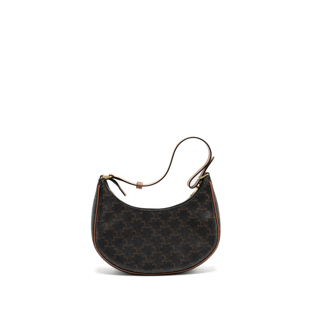 Top Quality Celine AVA BAG IN TRIOMPHE CANVAS AND CALFSKIN TAN