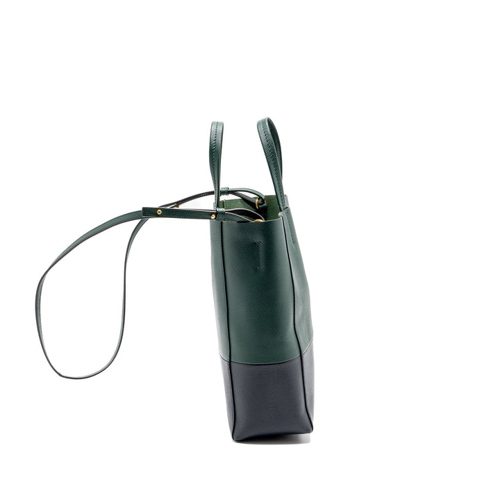 Top Quality Celine vertical cabas calfskin green / navy