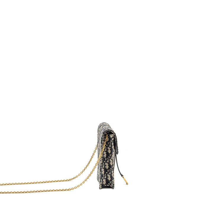 Dior Saddle Phone Pouch Blue Oblique Jacquard