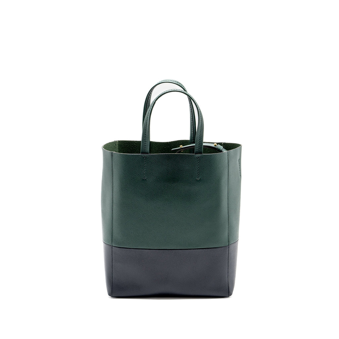 Top Quality Celine vertical cabas calfskin green / navy