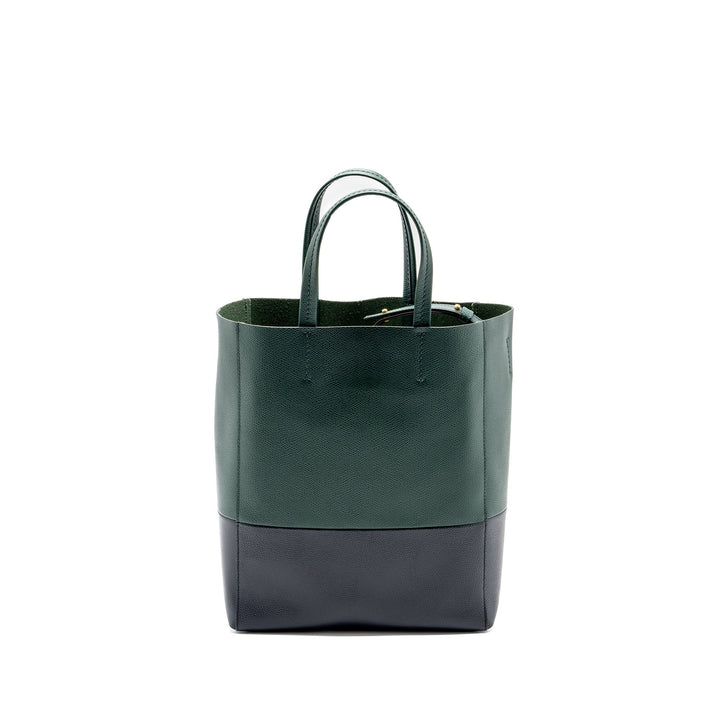 Top Quality Celine vertical cabas calfskin green / navy