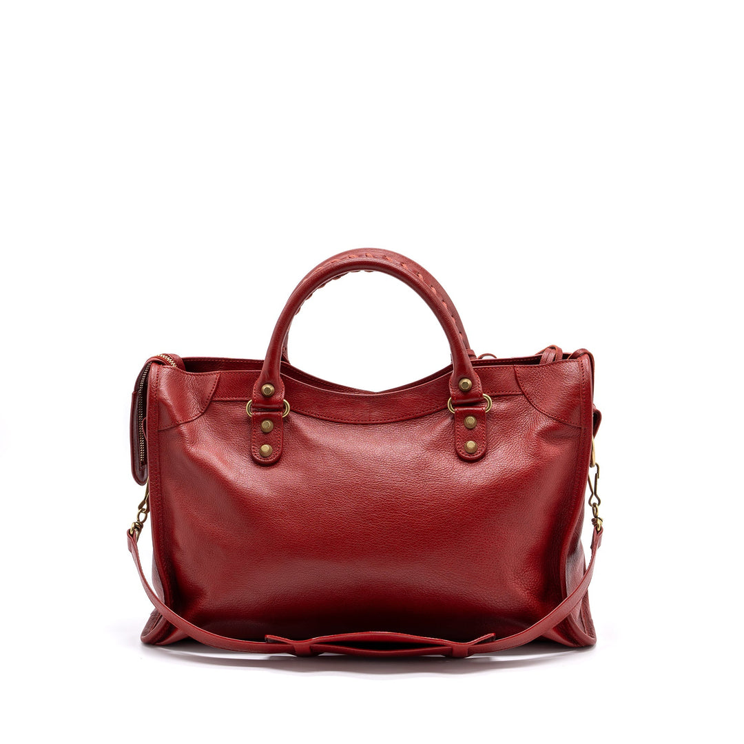 Top Quality Balenciaga city bag leather red LGHW