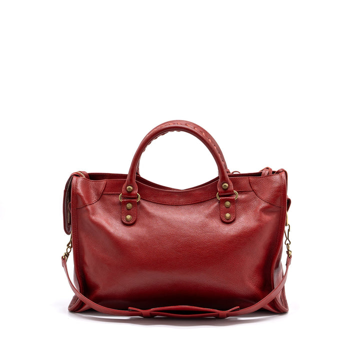 Top Quality Balenciaga city bag leather red LGHW