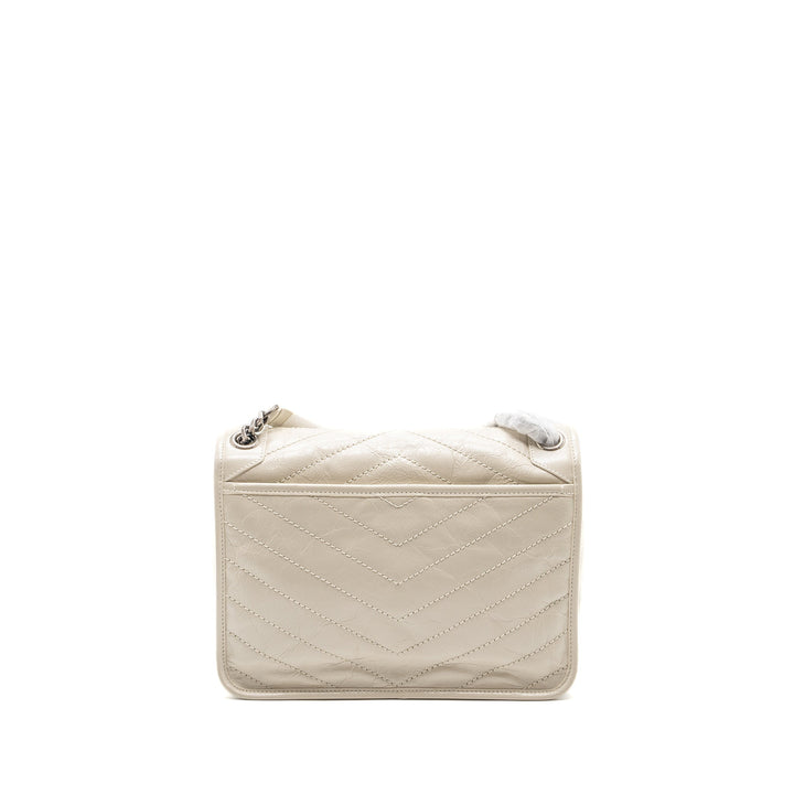 Saint laurent medium Niki calfskin blanc SHW