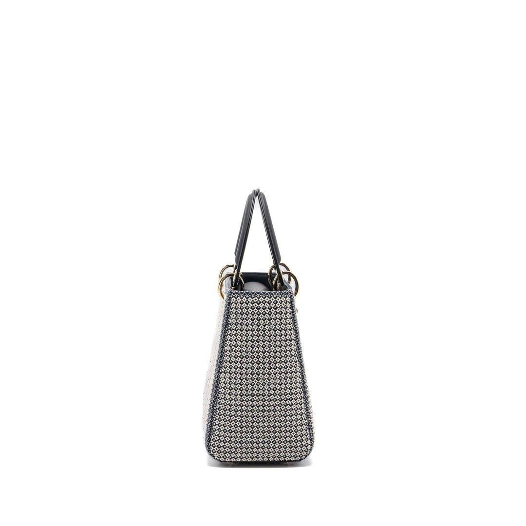 Top quality Dior Medium Lady Top quality Dior La Force Limited Edition Calfskin/Fabric Multicolour