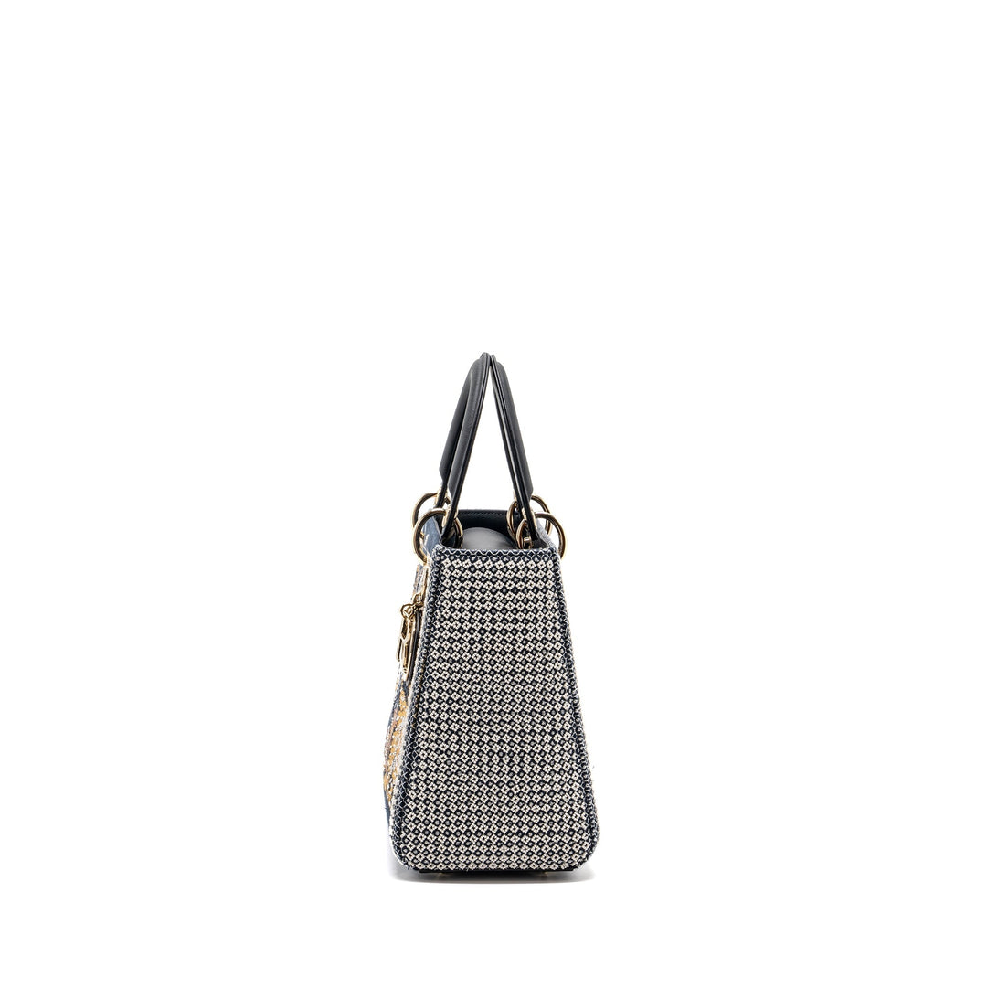 Top quality Dior Medium Lady Top quality Dior La Force Limited Edition Calfskin/Fabric Multicolour