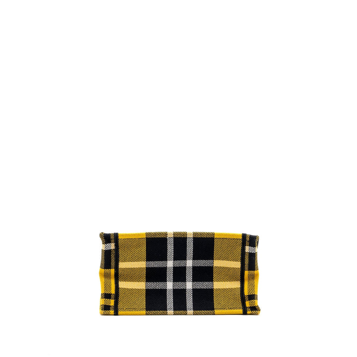 Top quality Dior small book tote canvas yellow / black