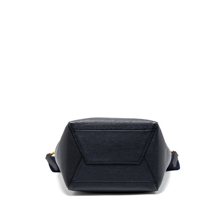 Celine Sangle Bucket Bag Calfskin Navy