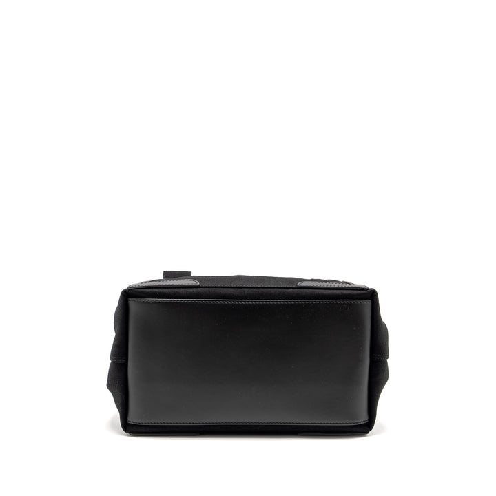Top Quality Balenciaga Cabas Logo Tote Bag Canvas/ Calfskin Black SHW