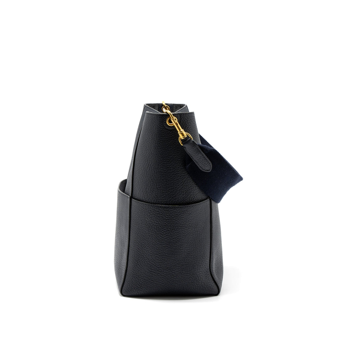 Top Quality Celine Sangle Bucket Bag Calfskin Navy