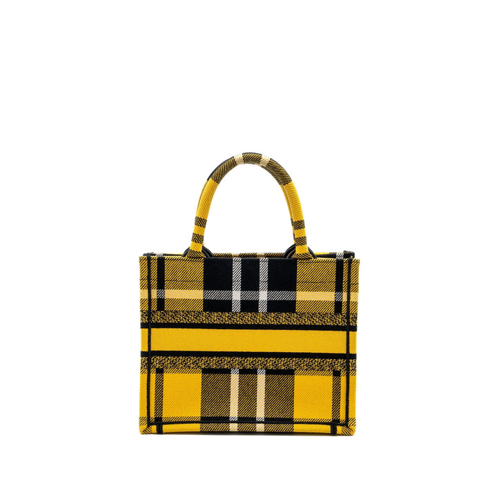 Top quality Dior small book tote canvas yellow / black