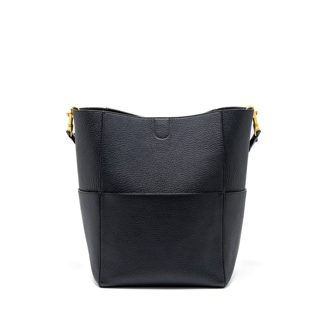 Celine Sangle Bucket Bag Calfskin Navy