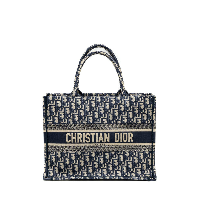 Top quality Dior Medium Book Tote Blue Top quality Dior Oblique Embroidery