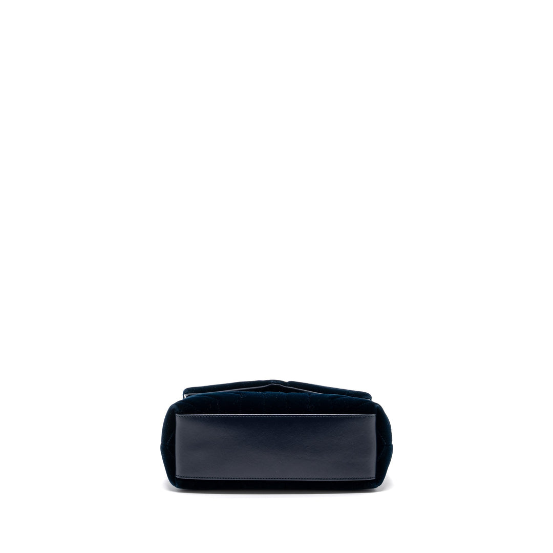 Saint Laurent /YSL Medium Lou Lou In Velvet Blue GHW