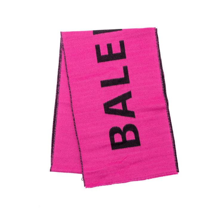 Top Quality Balenciaga 30*205cm Logo Scarf Wool Pink/ Multicolour