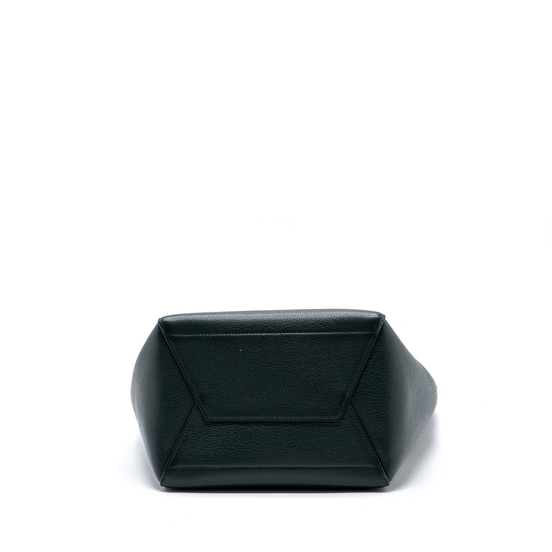 Celine Sangle bucket bag calfskin dark green