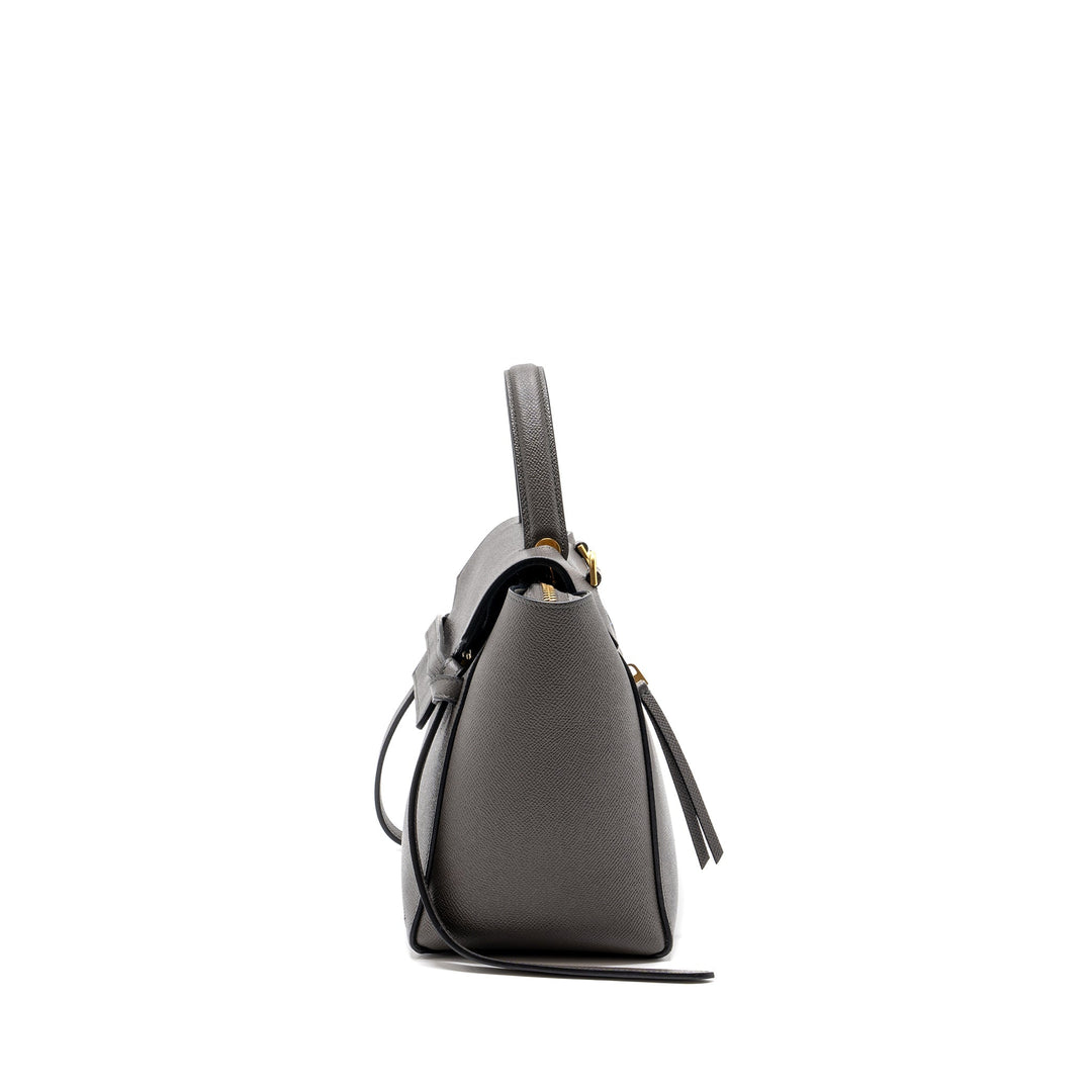 Celine Micro Belt Bag Grained Calfskin Grey