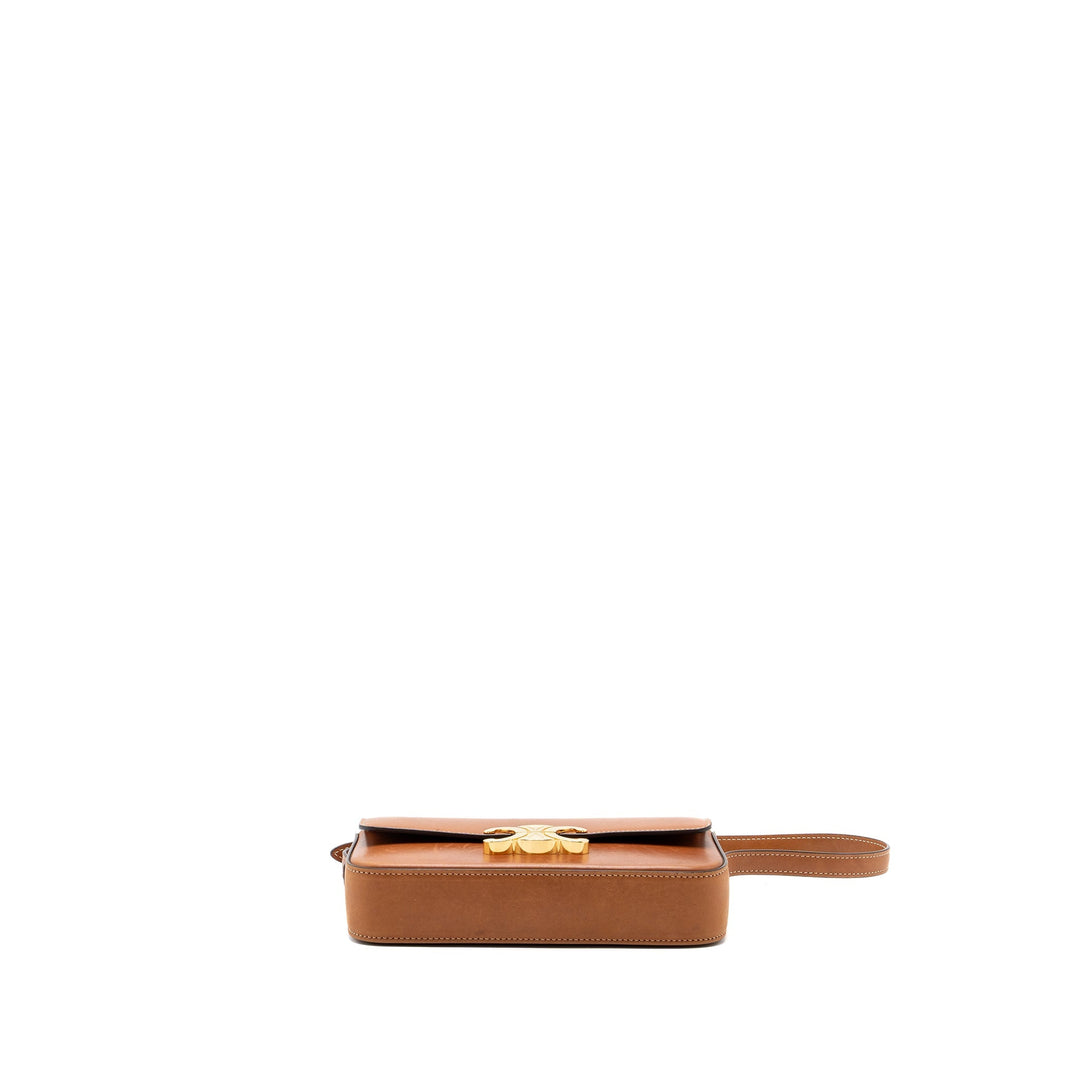 Top Quality Celine Triomphe Shoulder bag Natural Calfskin Tan