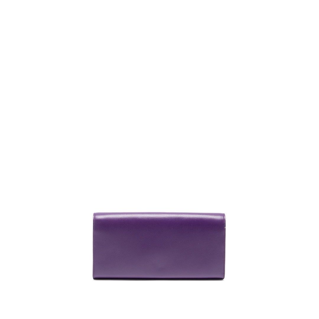 Saint Laurent Kate clutch calfskin purple GHW