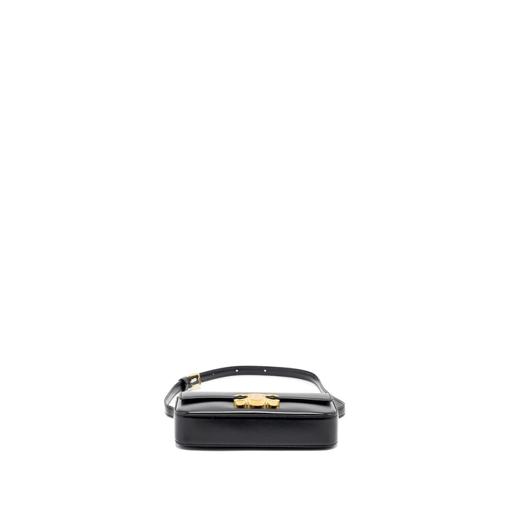 Top Quality Celine triomphe shoulder bag calfskin black