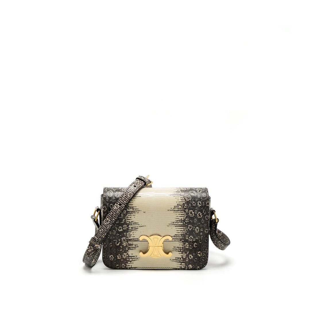 Top Quality Celine Teen Triomphe Bag Lizard Natural Colour